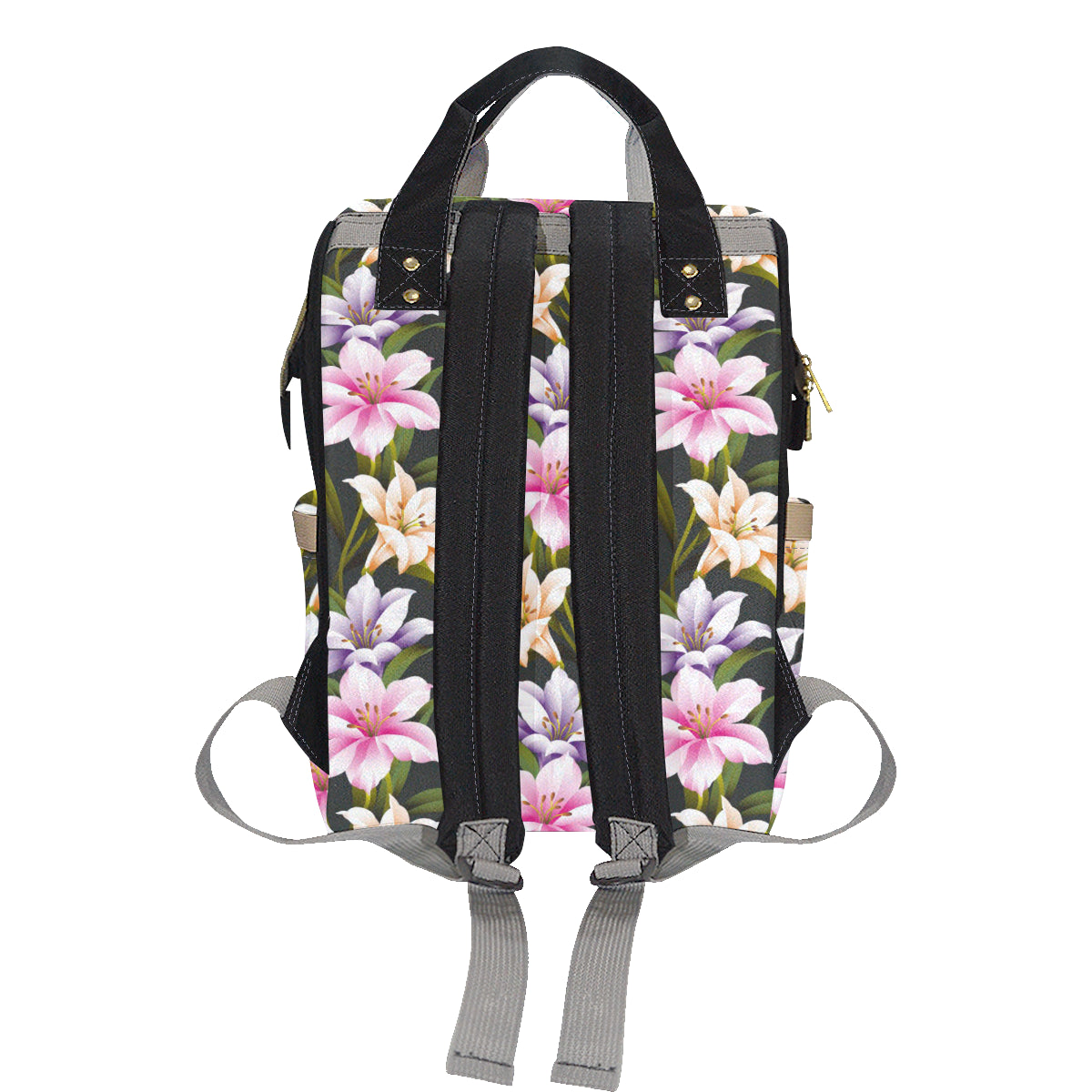 Lily Pattern Print Design LY01 Diaper Bag Backpack