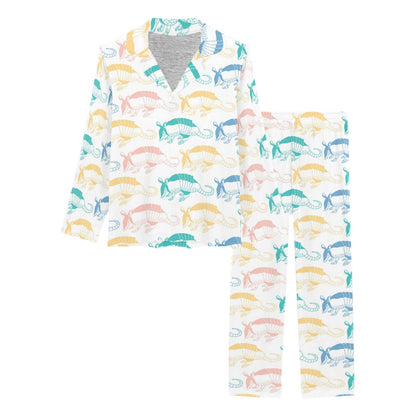 Armadillo Pattern Print Design 05 Women's Long Pajama Set