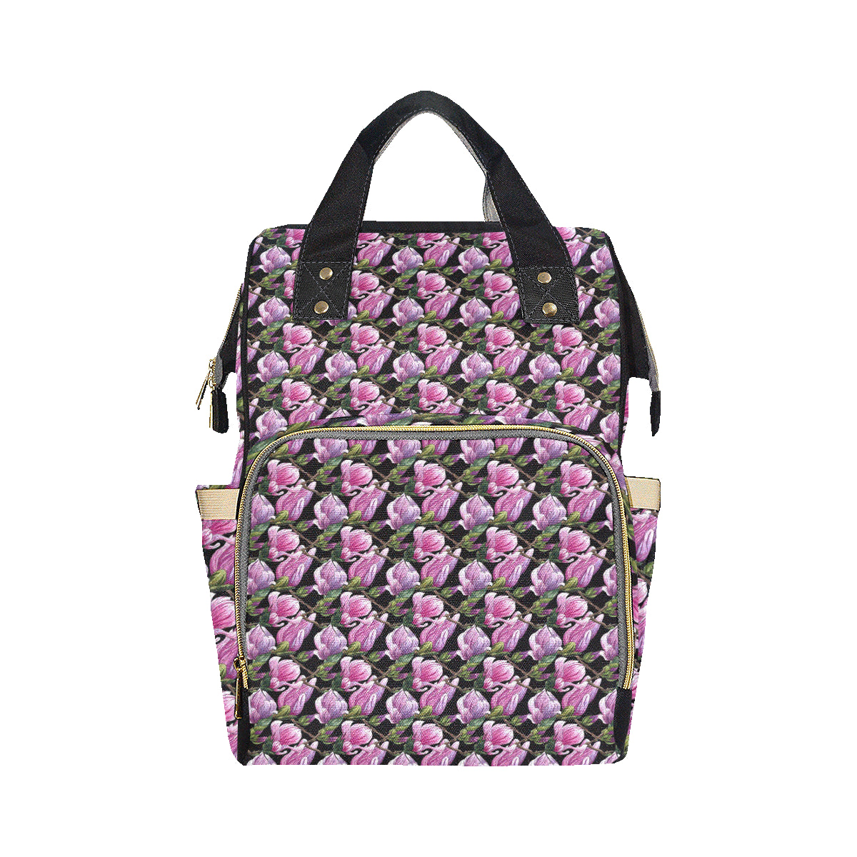 Magnolia Pattern Print Design MAG011 Diaper Bag Backpack