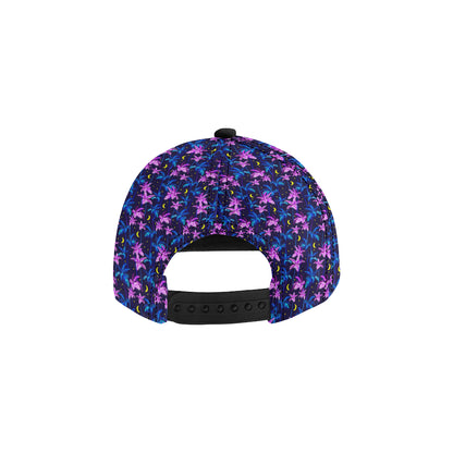 Palm Tree Night Scene Design Print Snapback Cap