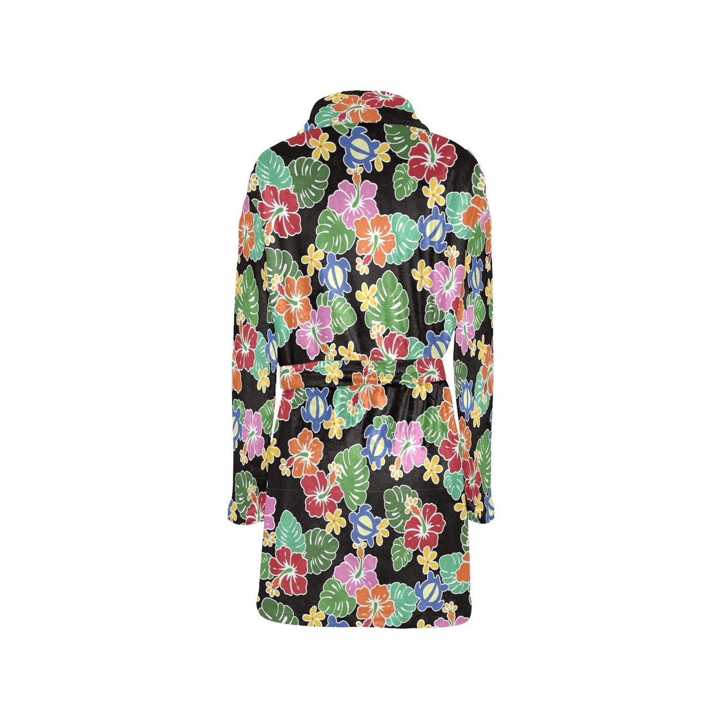 Hawaiian Themed Pattern Print Design H010 Women's Fleece Robe