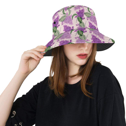Lilac Pattern Print Design LI02 Unisex Bucket Hat