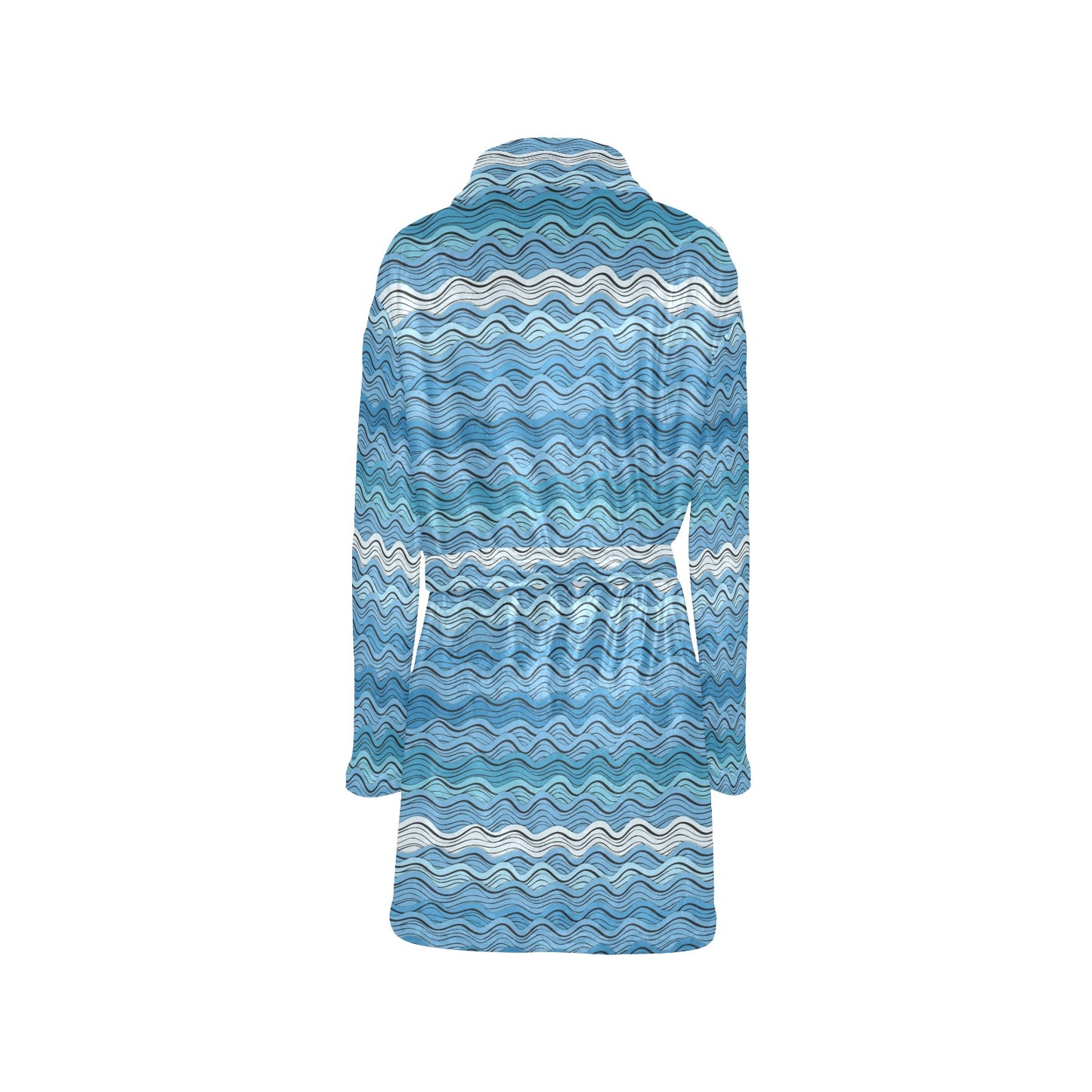 Wave Print Design LKS301 Women's Fleece Robe