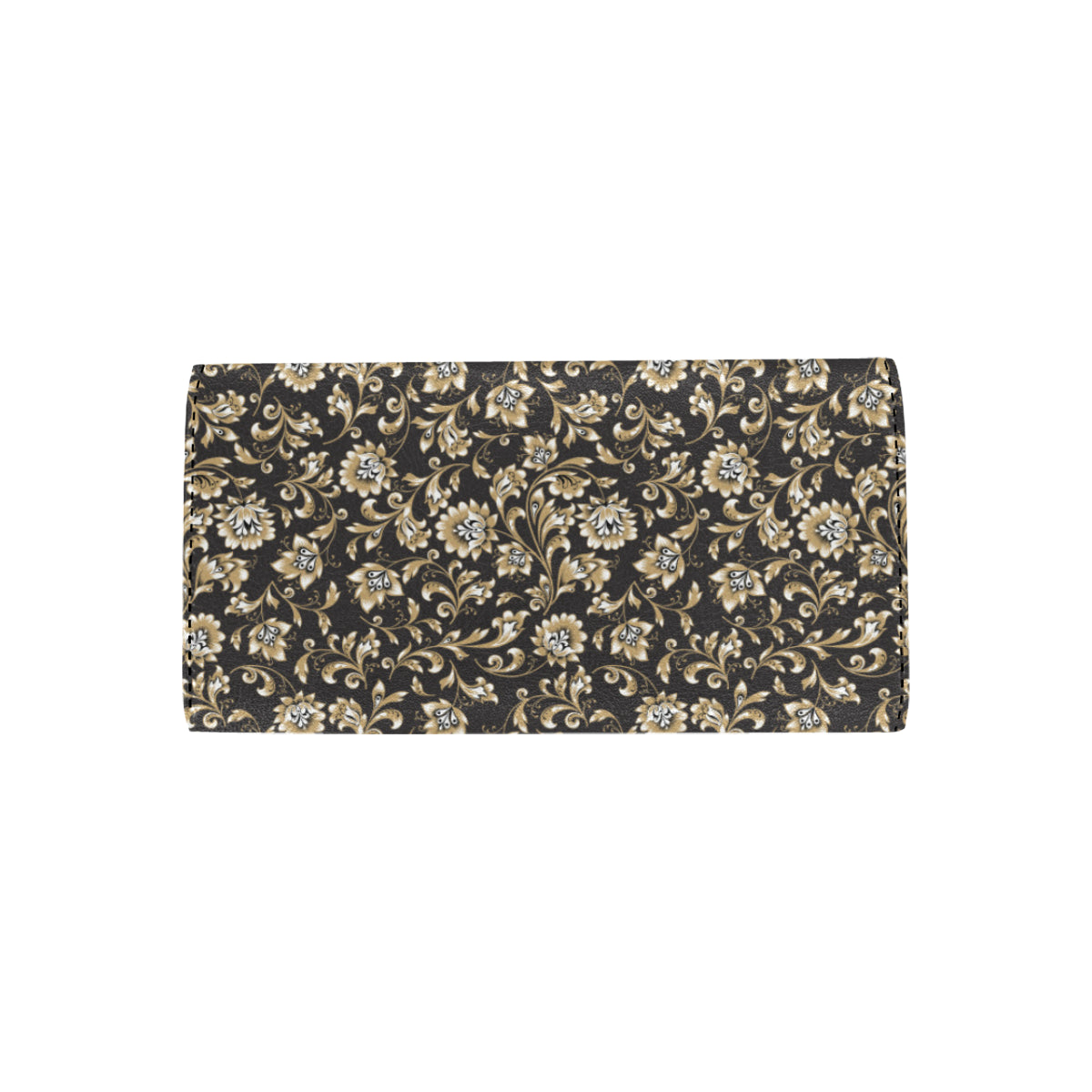 Brocade Pattern Print Design 03 Women's Trifold Wallet