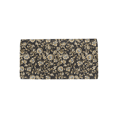 Brocade Pattern Print Design 03 Women's Trifold Wallet