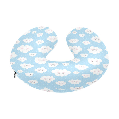 Cloud Pattern Print Design 02 U-Shaped Travel Neck Pillow