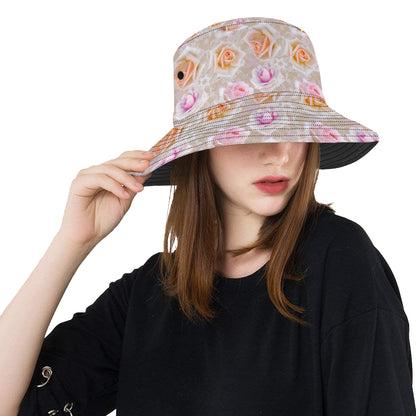 Rose Pattern Print Design RO011 Unisex Bucket Hat