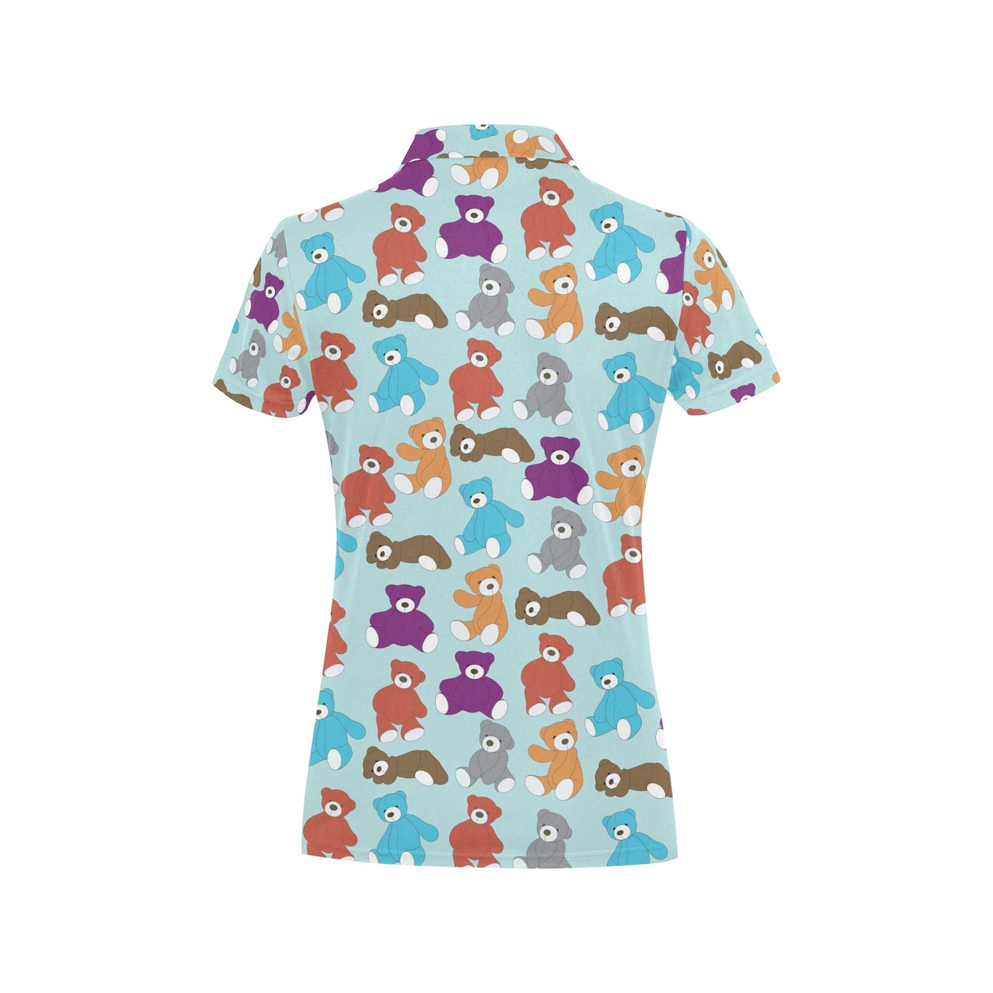Bear Cute Pattern Print Design 03 Women's Polo Shirt