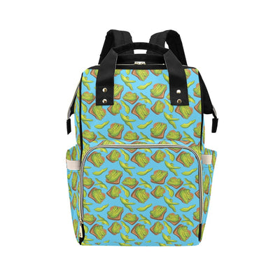 Sandwich Avocado Print Design LKS306 Diaper Bag Backpack