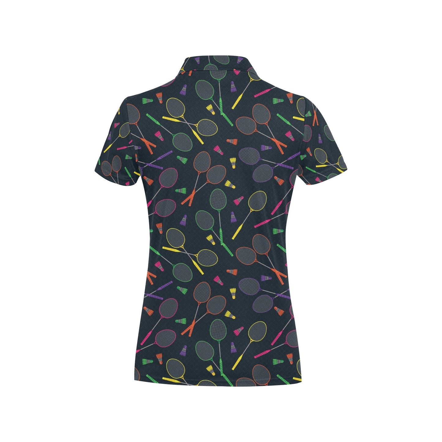 Badminton Pattern Print Design 04 Women's Polo Shirt
