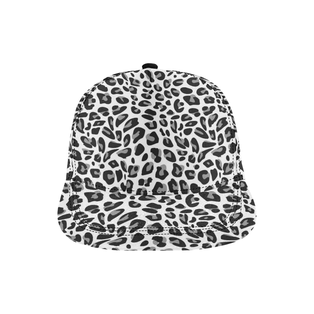 Snow Leopard Skin Print Snapback Cap