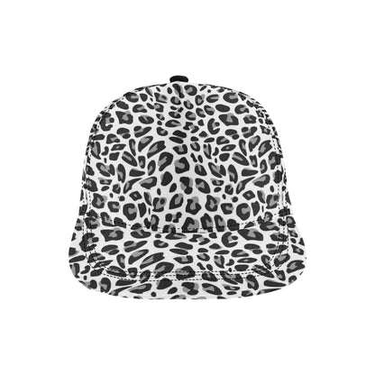 Snow Leopard Skin Print Snapback Cap