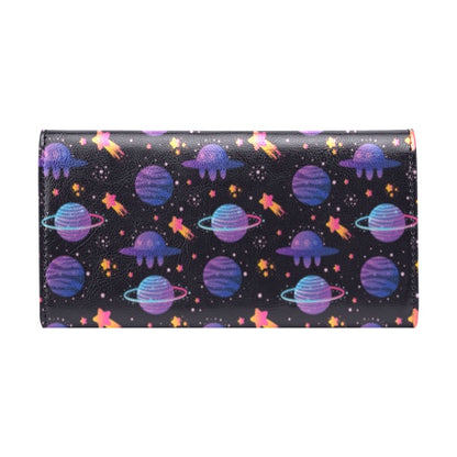 UFO Star Galaxy Print Design LKS308 Women's Trifold Wallet