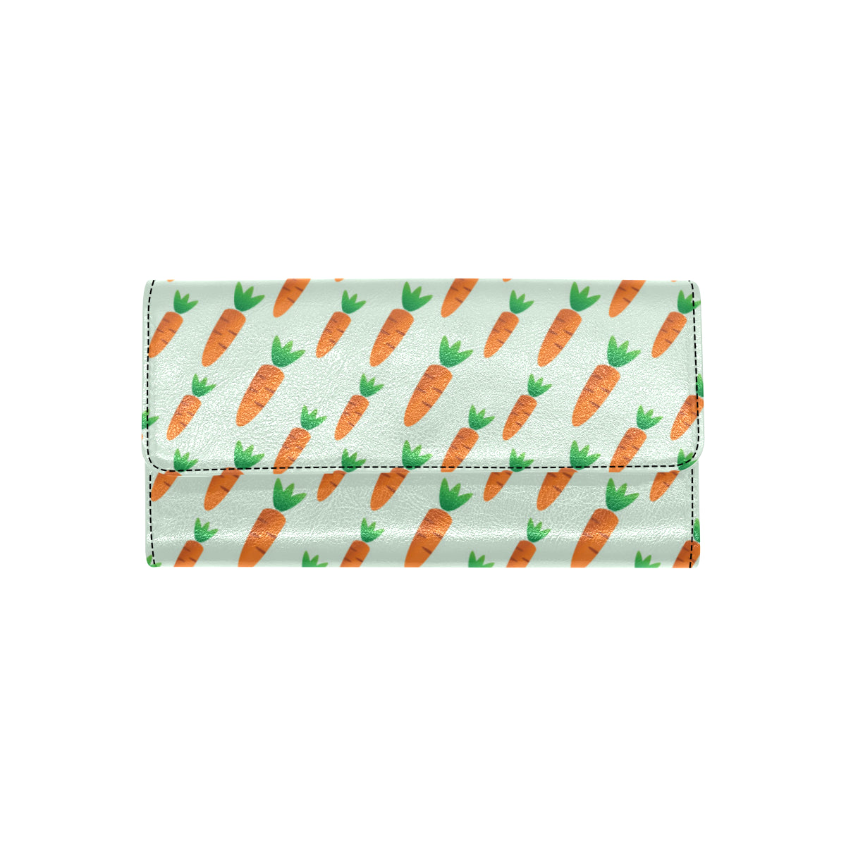 Carrot Pattern Print Design 05 Women's Trifold Wallet