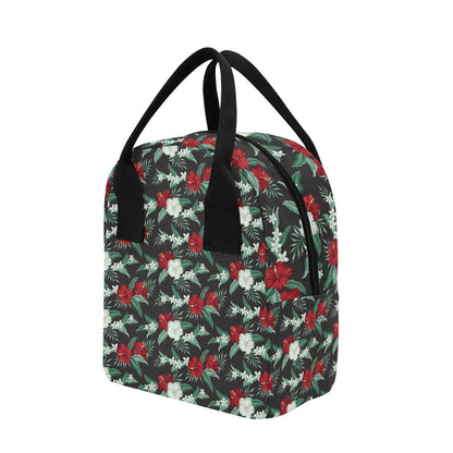 Tropical Flower Print Design LKS303 Insulated Lunch Bag