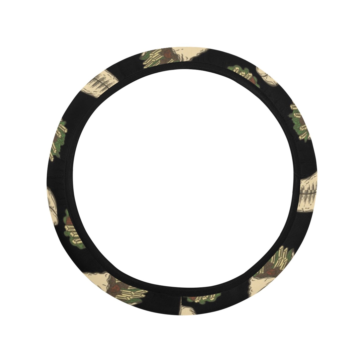 Burrito Print Design LKS303 Steering Wheel Cover with Elastic Edge