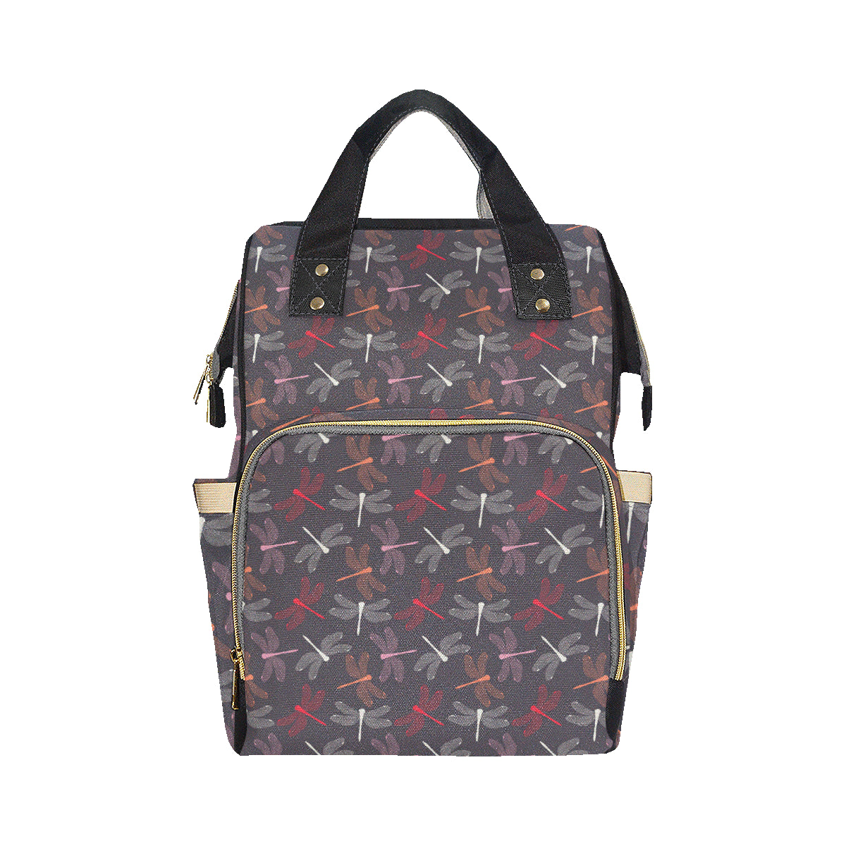 Dragonfly Pattern Print Design 01 Diaper Bag Backpack