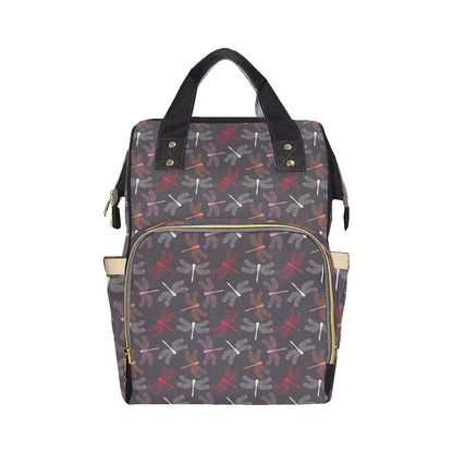 Dragonfly Pattern Print Design 01 Diaper Bag Backpack
