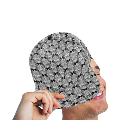 Lotus Mandala Print Pattern Snapback Cap
