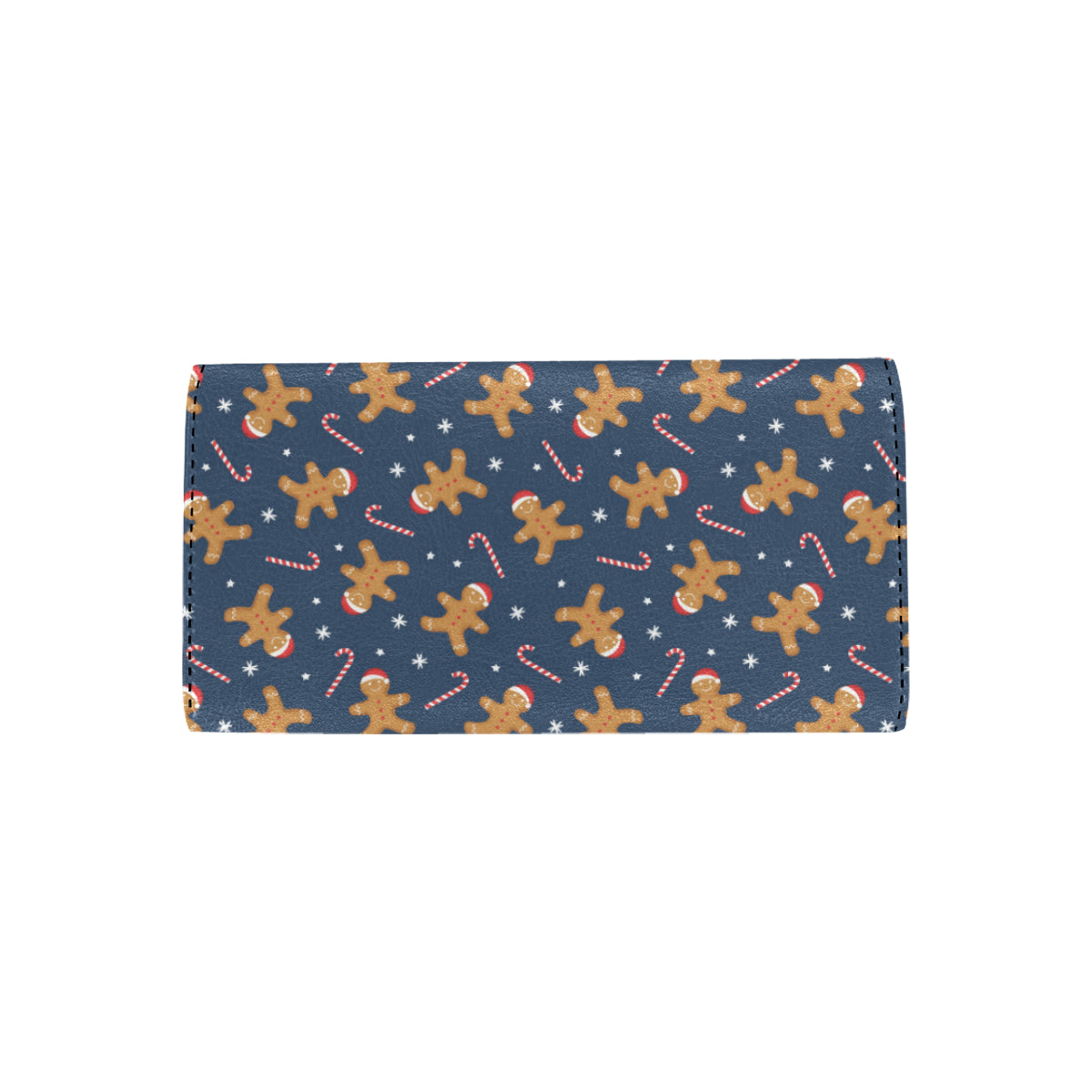 Gingerbread Pattern Print Design 01 Women's Trifold Wallet