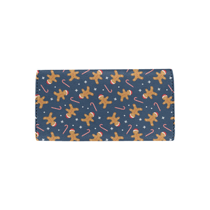Gingerbread Pattern Print Design 01 Women's Trifold Wallet