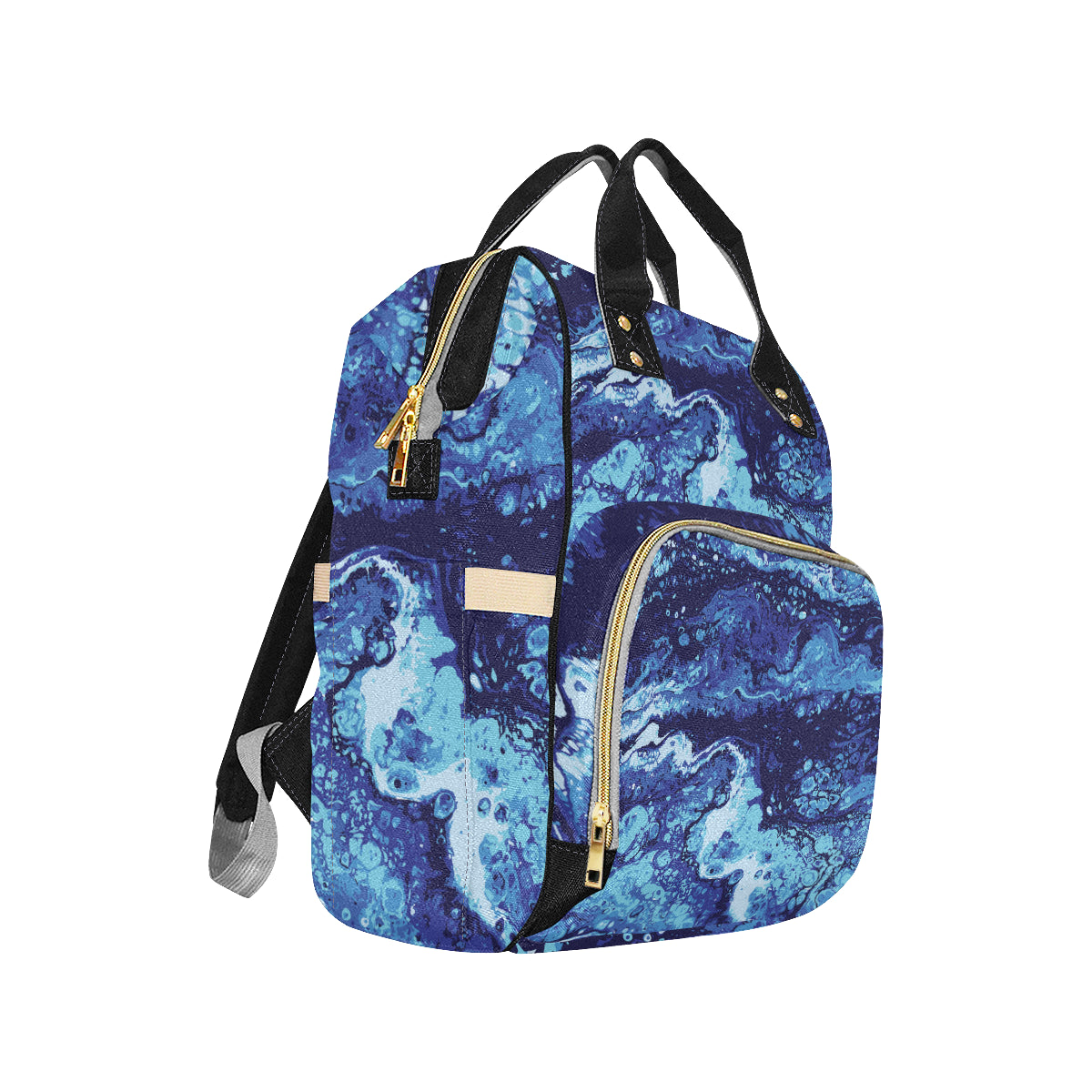 Ocean Liquid Pattern Print Design A03 Diaper Bag Backpack