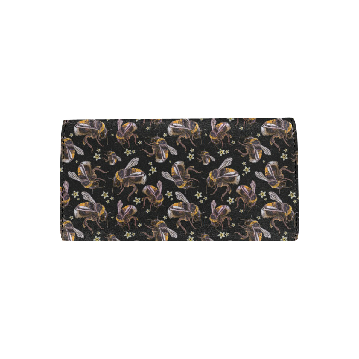 Bee Pattern Print Design 04 Women's Trifold Wallet