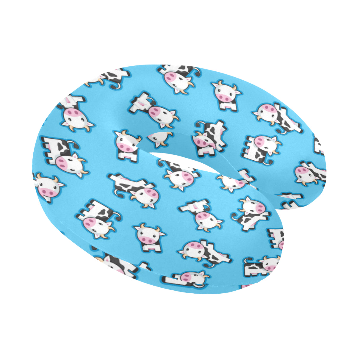 Cow Pattern Print Design 01 U-Shaped Travel Neck Pillow