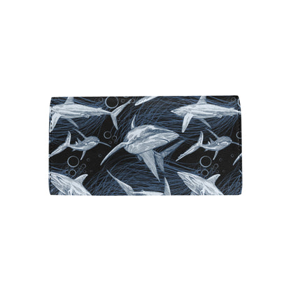 Shark Print Pattern Women's Trifold Wallet