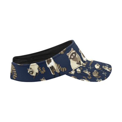 Raccoon Pattern Print Design A06 Unisex Sun Visor