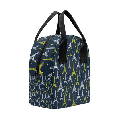 Eiffel Tower Star Print Insulated Lunch Bag