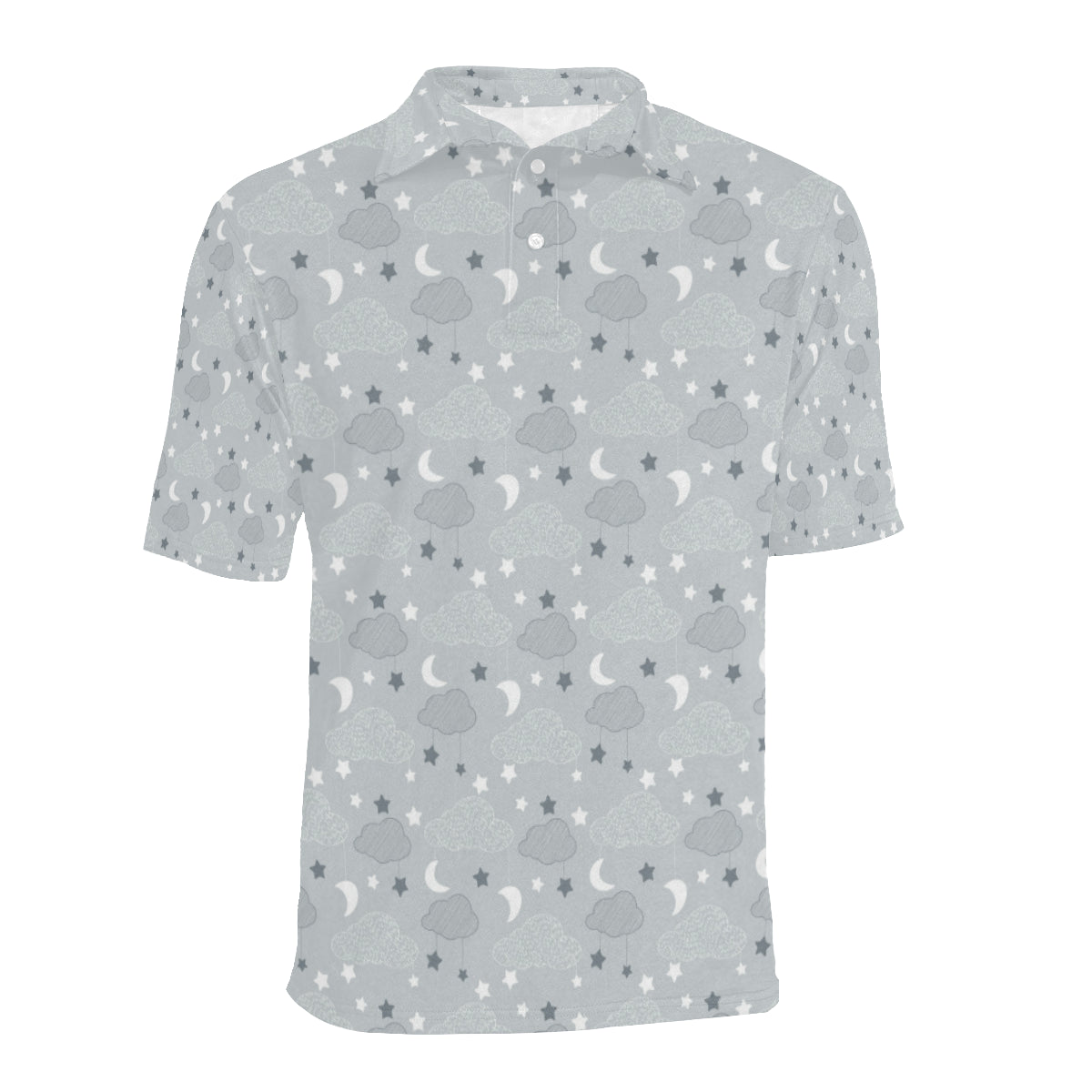 Cloud  Pattern Print Design 04 Men Polo Shirt