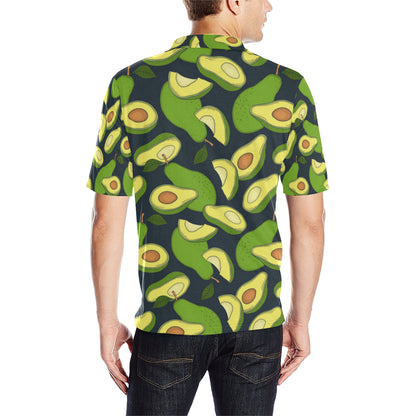 Avocado Pattern Print Design AC013 Men Polo Shirt