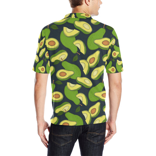 Avocado Pattern Print Design AC013 Men Polo Shirt
