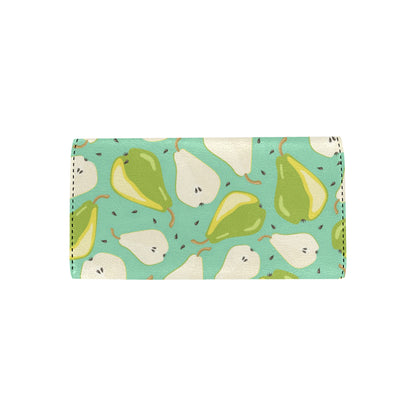 Pear Pattern Print Design PE04 Women's Trifold Wallet