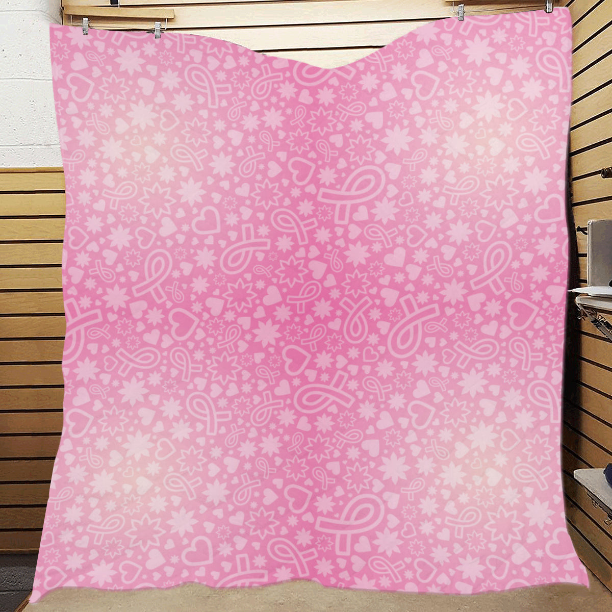Breast cancer Pattern Print Design 02 Premium Quilt