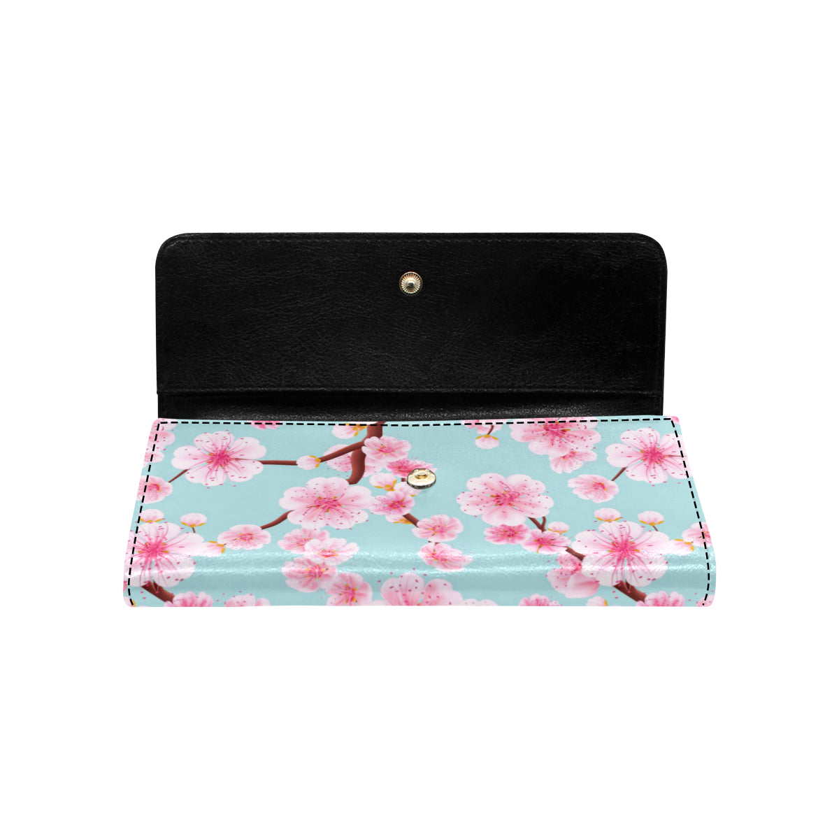 Cherry Blossom Pattern Print Design CB04 Women's Trifold Wallet