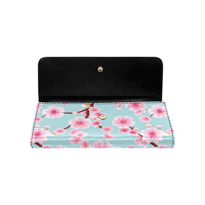 Cherry Blossom Pattern Print Design CB04 Women's Trifold Wallet