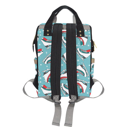 Ice Skate Pattern Print Design 03 Diaper Bag Backpack