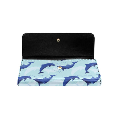 Dolphin Heart Pattern Women's Trifold Wallet
