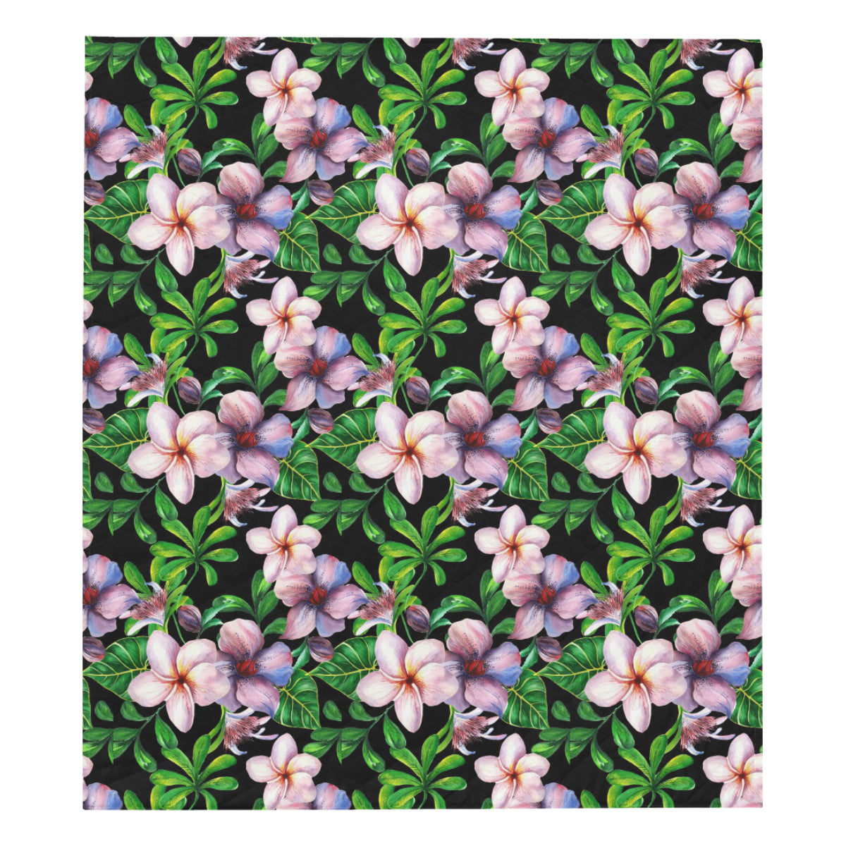 Plumeria Pattern Print Design PM01 Premium Quilt