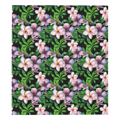 Plumeria Pattern Print Design PM01 Premium Quilt