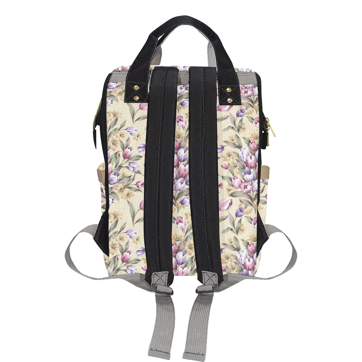 Tulip Pattern Print Design TP04 Diaper Bag Backpack