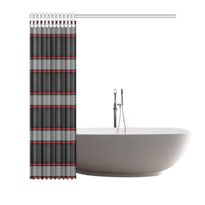 Checkered Flag Red Line Style Shower Curtain