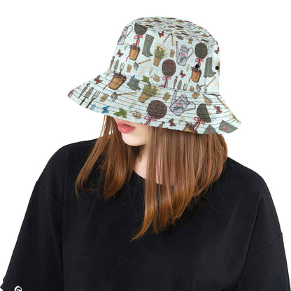 Gardening Pattern Print Design G01 Unisex Bucket Hat