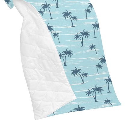 Palm Tree Pattern Print Design PT04 Premium Quilt