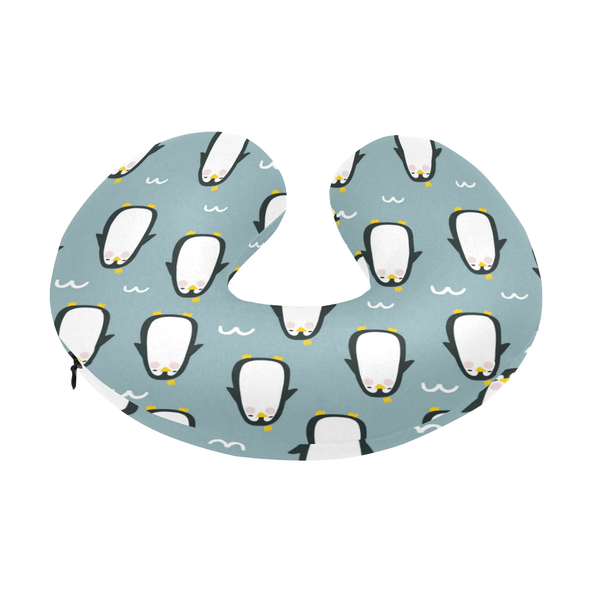 Penguin Pattern Print Design A02 U-Shaped Travel Neck Pillow