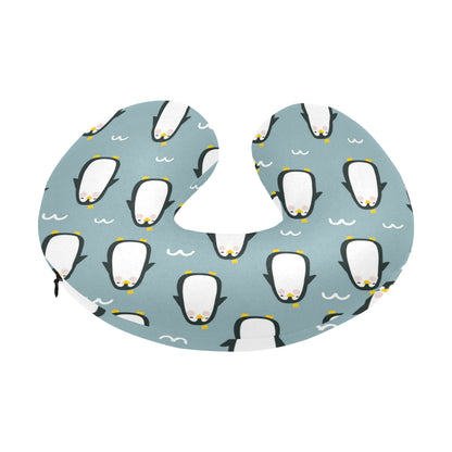 Penguin Pattern Print Design A02 U-Shaped Travel Neck Pillow