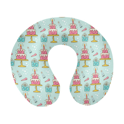Cake Pattern Print Design 06 U-Shaped Travel Neck Pillow