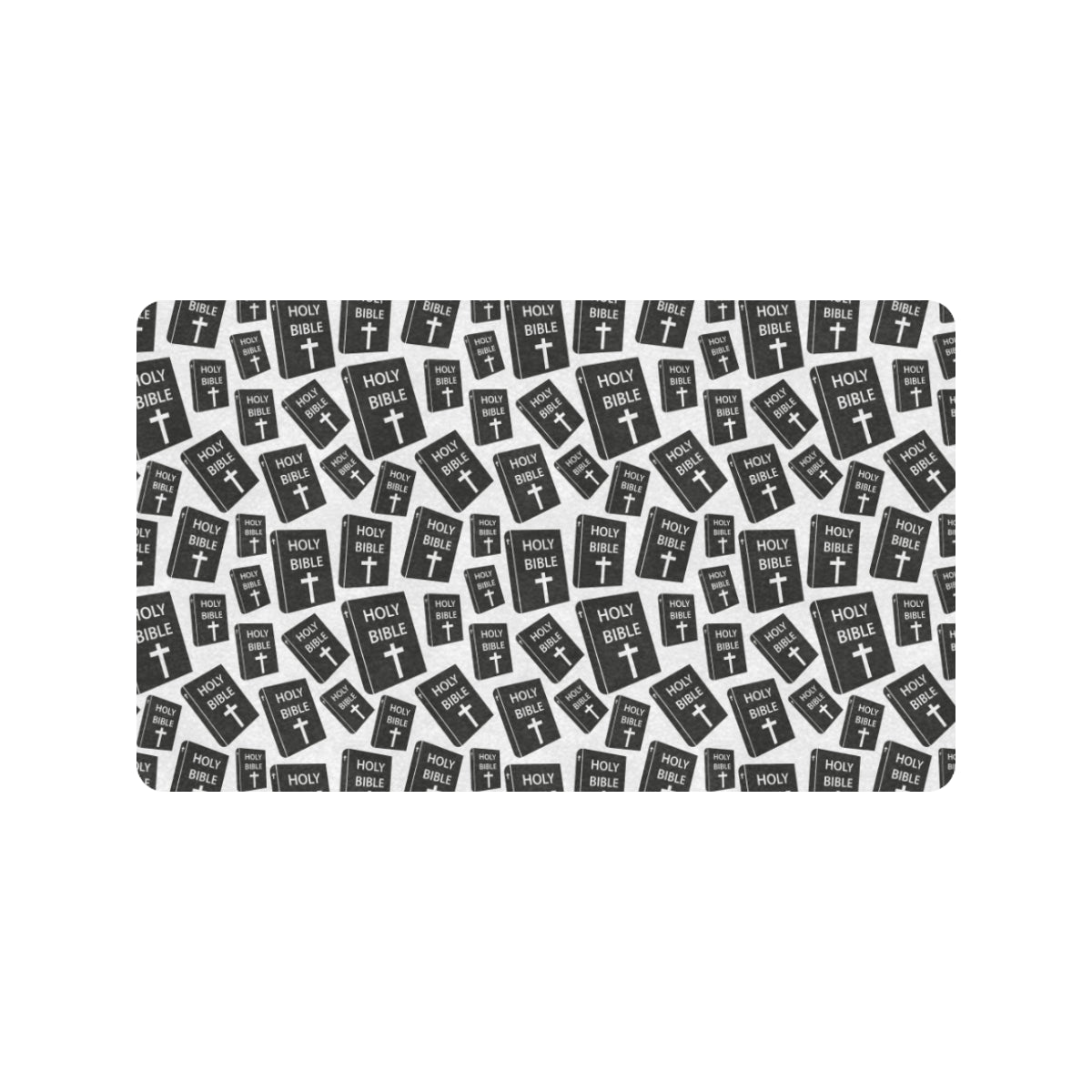 Christian Holy Bible Book Pattern Rubber Doormat